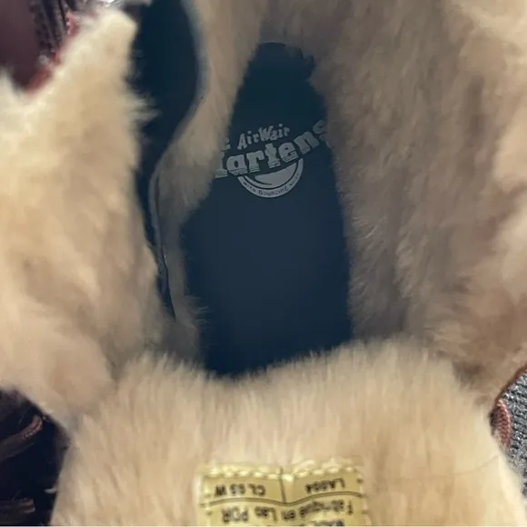 Dr. Martens Brown Faux Fur Jadon Platform Boots