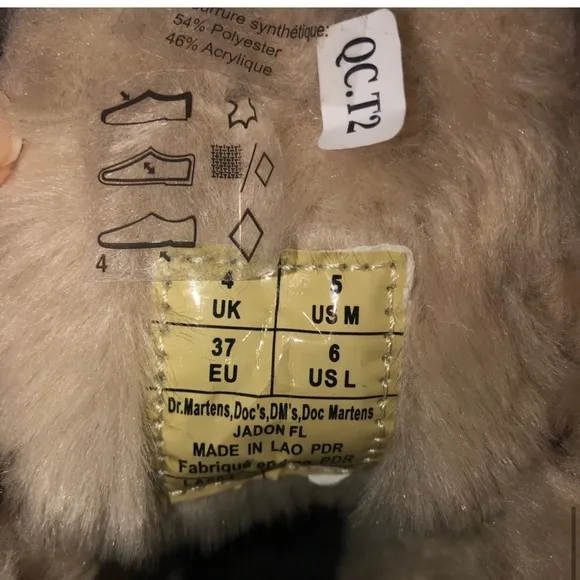 Dr Martens Jadon Abruzzo brown faux fur boots 6
