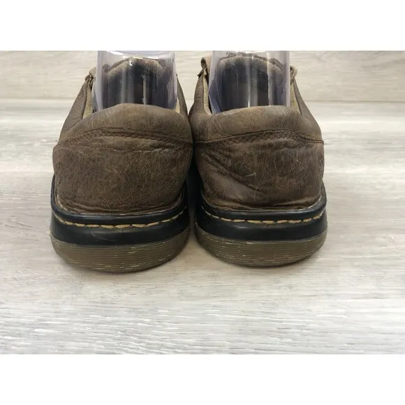Dr Martens John Mens Size 9 Brown Leather Lace Up Casual Oxford Sneaker Shoes
