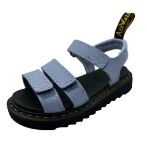 Dr Martens Junior Girls Size 12 Klaire Athena Leather Platform Sandals Blue New