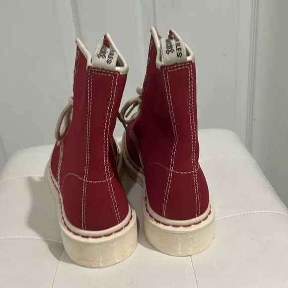 Dr. Marten’s Red Boots with Cream Laces