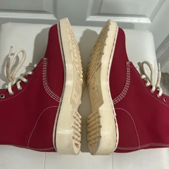 Dr. Marten’s Red Boots with Cream Laces