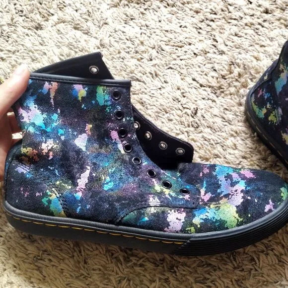 Dr. Martens Sheridan Women's Confetti Suede Casual Boots sz 8