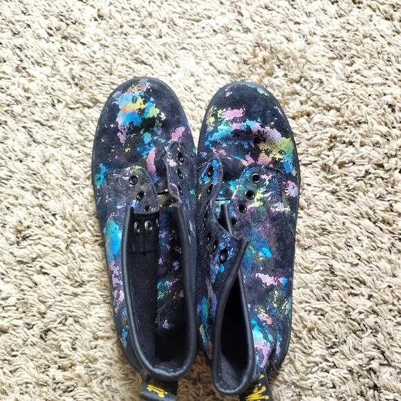Dr. Martens Sheridan Women's Confetti Suede Casual Boots sz 8