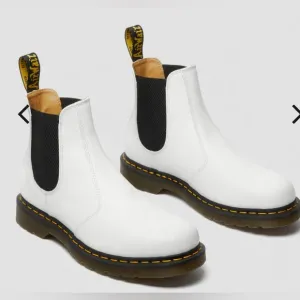 Dr. Martens White Leather Chelsea Boots