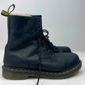 Dr. Martens Women's Serena Faux Fur Lined Lace Up Boots - Black Sz. 11 L