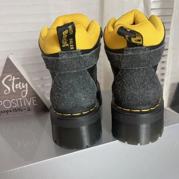 Dr Martens Zuma Hiker Boots Womens Size 6 Black  Leather / Suede New!