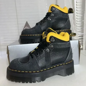 Dr Martens Zuma Hiker Boots Womens Size 6 Black  Leather / Suede New!