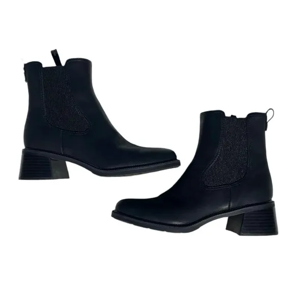 Dr Scholl’s Redux midi calf booties block heel boots black womens 7.5