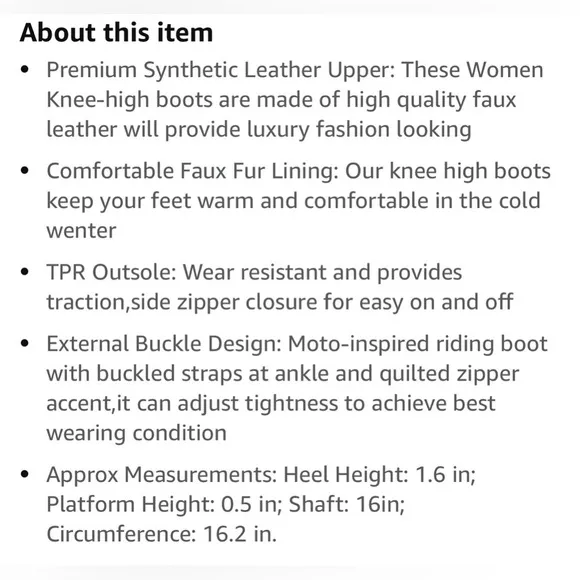 Dream Pairs knee-high zipper up boots