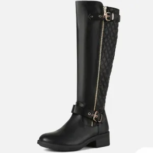 Dream Pairs knee-high zipper up boots