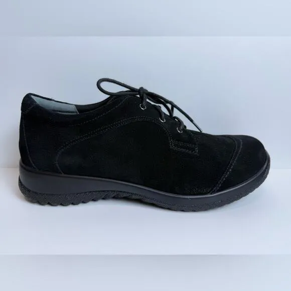 Drew Hope Black Suede Rugged Lace Therapeutic Lace Oxford Size 11 Firm Heel
