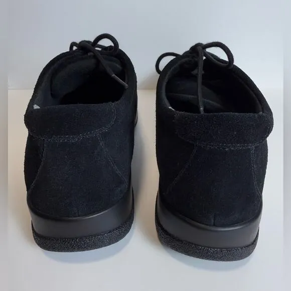 Drew Hope Black Suede Rugged Lace Therapeutic Lace Oxford Size 11 Firm Heel