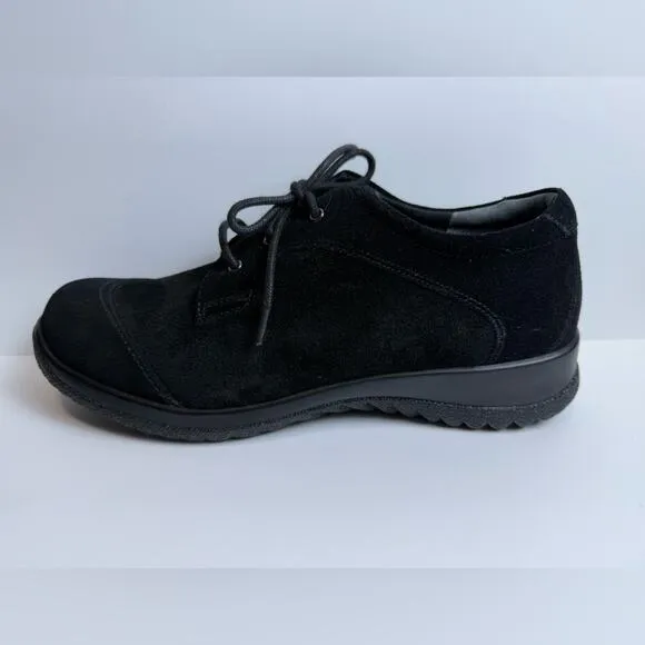 Drew Hope Black Suede Rugged Lace Therapeutic Lace Oxford Size 11 Firm Heel