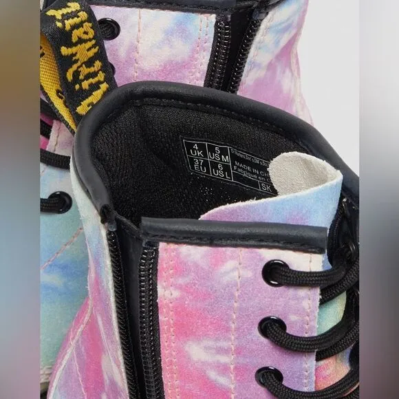 Dr. Martens' 1460 Rainbow Tie-Dye Boots Woman’s Size 6