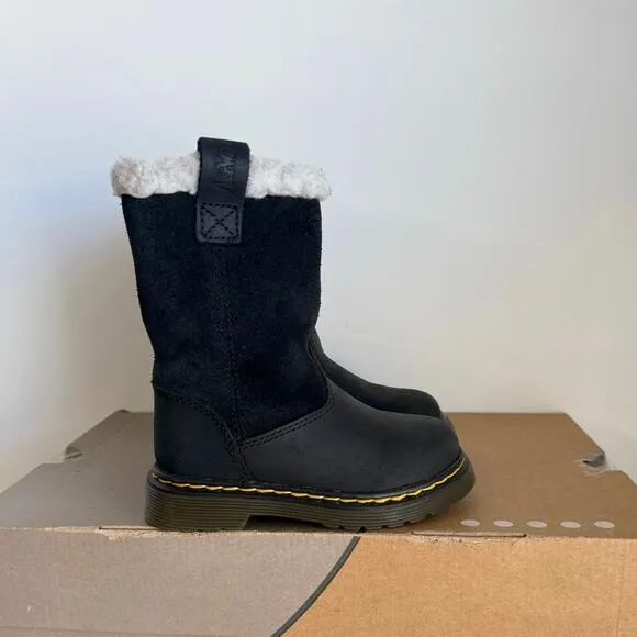 Dr.Martens Juney Faux Fur Lined Toddler Tall Suede Boots- SZ 7 C