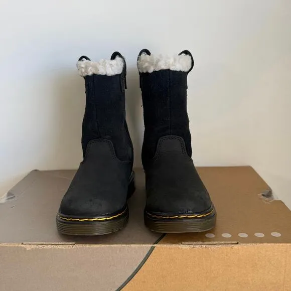 Dr.Martens Juney Faux Fur Lined Toddler Tall Suede Boots- SZ 7 C