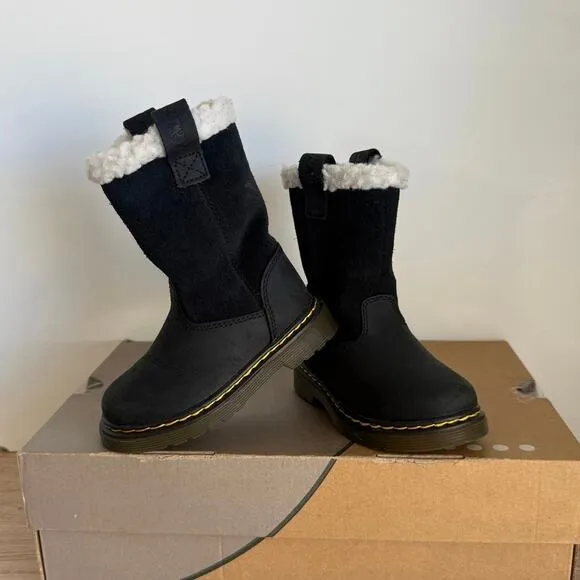 Dr.Martens Juney Faux Fur Lined Toddler Tall Suede Boots- SZ 7 C