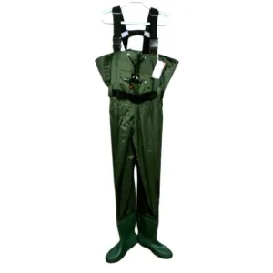 DRYCODE 2 ply nylon green waterproof waders with cleated boots men's size 12 NEW