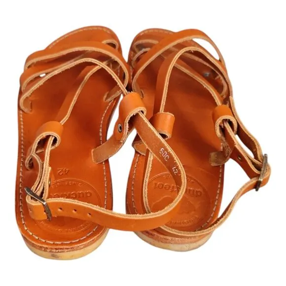 Duckfeet Unisex Sandals Bornholm Leather Tan sz 42 US (Women's 10.5/11 | Men 9)