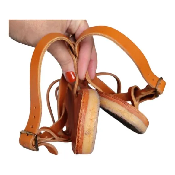 Duckfeet Unisex Sandals Bornholm Leather Tan sz 42 US (Women's 10.5/11 | Men 9)