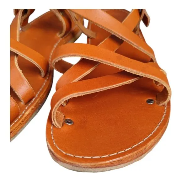 Duckfeet Unisex Sandals Bornholm Leather Tan sz 42 US (Women's 10.5/11 | Men 9)