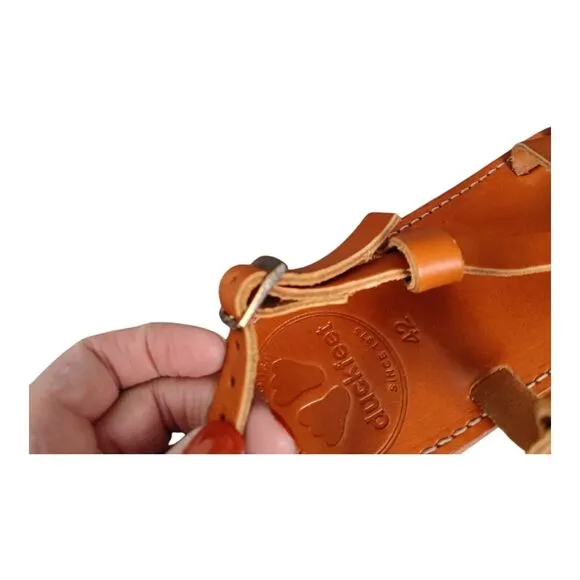 Duckfeet Unisex Sandals Bornholm Leather Tan sz 42 US (Women's 10.5/11 | Men 9)
