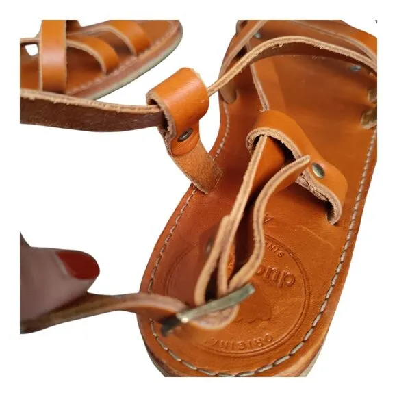 Duckfeet Unisex Sandals Bornholm Leather Tan sz 42 US (Women's 10.5/11 | Men 9)