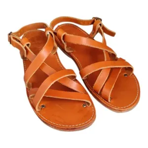 Duckfeet Unisex Sandals Bornholm Leather Tan sz 42 US (Women's 10.5/11 | Men 9)