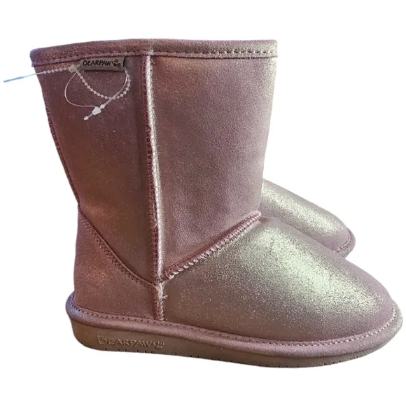 EC | NWOT | Bearpaw Emma | Youth Boot | Pink Glitter | Size: 5