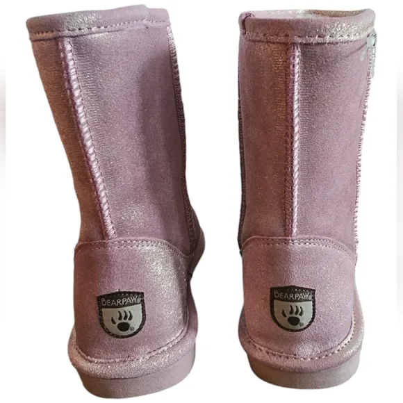 EC | NWOT | Bearpaw Emma | Youth Boot | Pink Glitter | Size: 5
