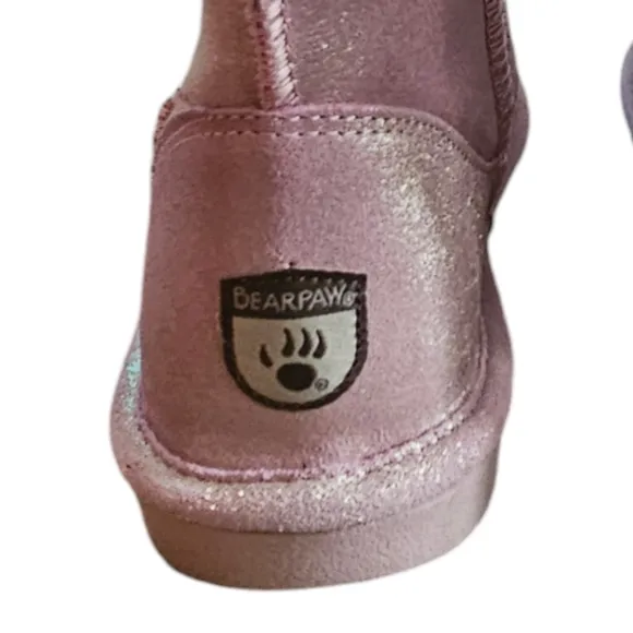 EC | NWOT | Bearpaw Emma | Youth Boot | Pink Glitter | Size: 5