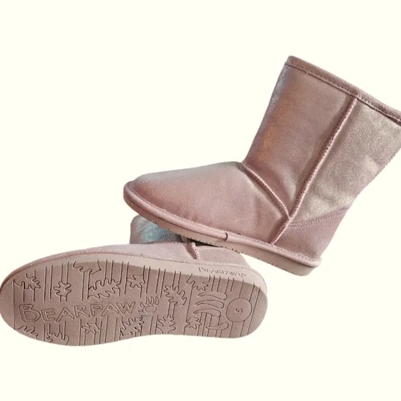 EC | NWOT | Bearpaw Emma | Youth Boot | Pink Glitter | Size: 5