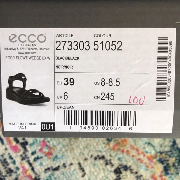 Ecco Flowt Wedge LX Black