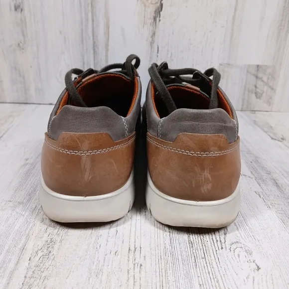 Ecco Gray Nubuck Leather Lace-Up Casual Comfort Sneakers #10
