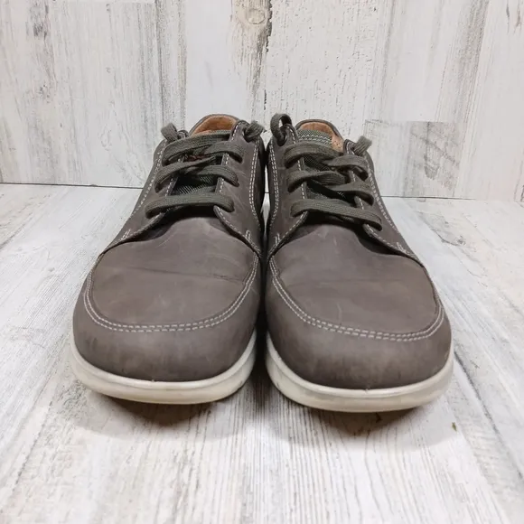 Ecco Gray Nubuck Leather Lace-Up Casual Comfort Sneakers #10