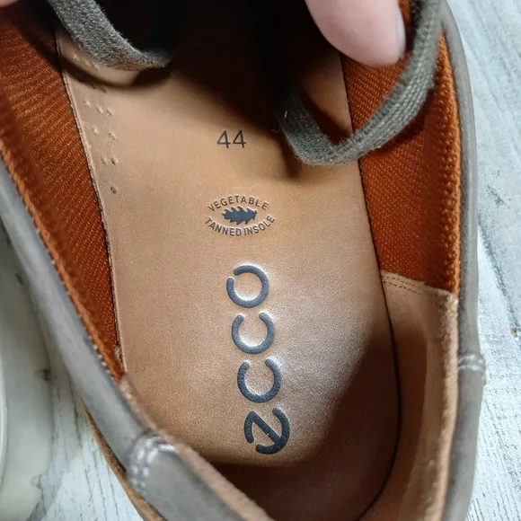 Ecco Gray Nubuck Leather Lace-Up Casual Comfort Sneakers #10