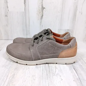 Ecco Gray Nubuck Leather Lace-Up Casual Comfort Sneakers #10