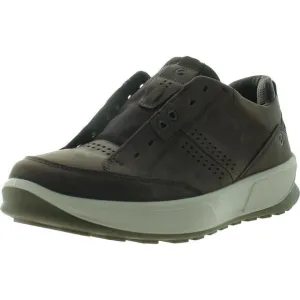 ECCO Mens Byway 2.0 Brown Lace-Up Leather Casual And Fashion Sneakers