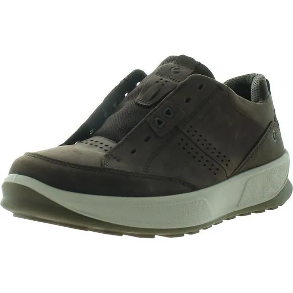 ECCO Mens Byway 2.0 Brown Lace-Up Leather Casual And Fashion Sneakers