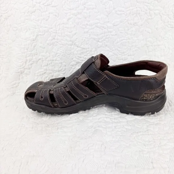 ECCO Men's Closed Toe Fisherman Sandal Brown Size 43