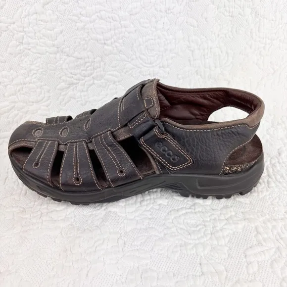 ECCO Men's Closed Toe Fisherman Sandal Brown Size 43