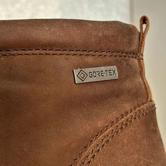 Ecco Mens Gore Tex Chukka Lace Up Leather Brown Waterproof Comfortable Boots