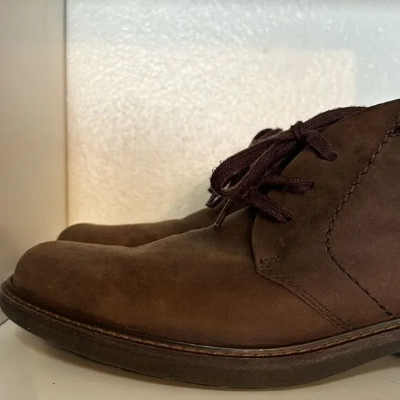 Ecco Mens Gore Tex Chukka Lace Up Leather Brown Waterproof Comfortable Boots