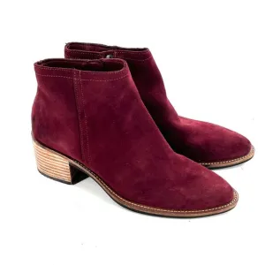 ECCO Sartorelle Shape 35 Ankle Boots 39  8.5 Red NWT Suede Booties Academia