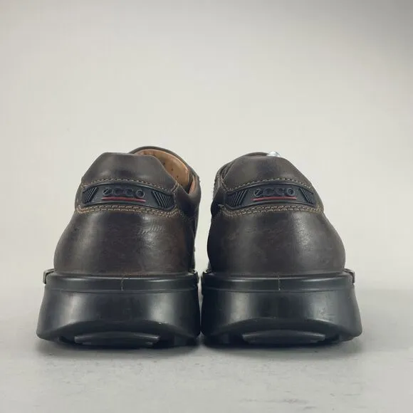 ECCO Seawalker Men's EU 43 US 9-9.5 Brown Leather Casual Walking Shoes Oxfords