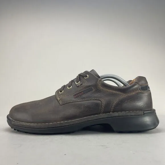 ECCO Seawalker Men's EU 43 US 9-9.5 Brown Leather Casual Walking Shoes Oxfords