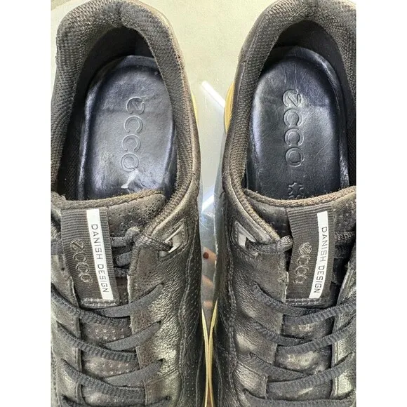 ECCO Sneak Trend Men's Trainers Casual Shoes Size EU 44 US 10-10.5 Leather Black
