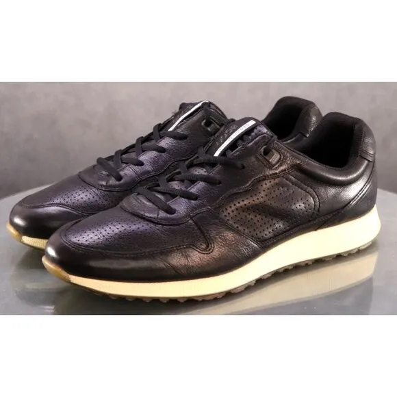 ECCO Sneak Trend Men's Trainers Casual Shoes Size EU 44 US 10-10.5 Leather Black