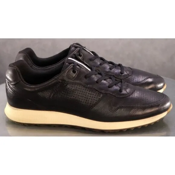 ECCO Sneak Trend Men's Trainers Casual Shoes Size EU 44 US 10-10.5 Leather Black